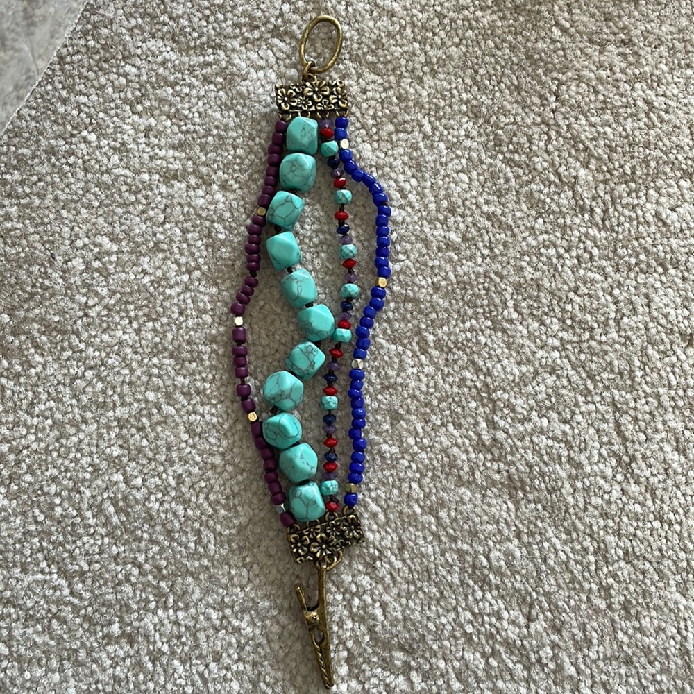 Lucky brand turquoise multi stone bracelet